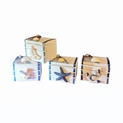 China New Design Small Seagull Style Beach Wooden Box Fashionable Kids Funny Gift Wooden Boxes for sale