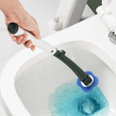 China Best Seller Sustainable Toilet Cleaner Play Brush On Disposable AMAZONE Bathroom Sponge Head With Holder for sale