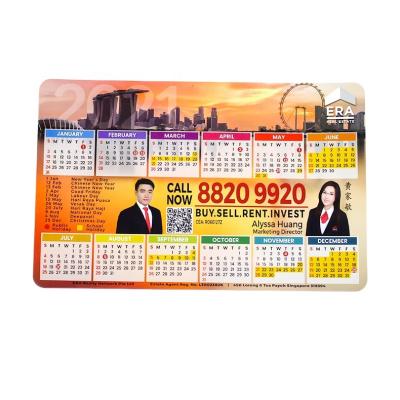 China People Customized Paper Printing Magnetic Calendar For Monthly Fridge Calendar Fridge Magnet for sale