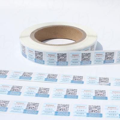 China Anti-counterfeiting special printing group QR digital printing code with serial number sticker label for sale