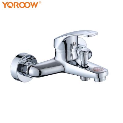 China With good quality slide bar cold and hot water bathroom shower faucet mixer ducha de grifo wall mounted brass chromed bath tub shower mixer for sale