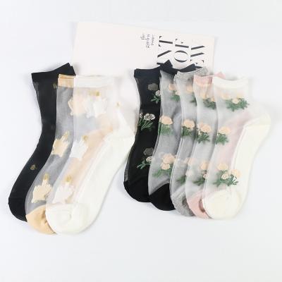 China Sexy Moq Stockings Ladies Summer Breathable Running Fancy Spring Lovely Women Fashion Transparent Socks for sale