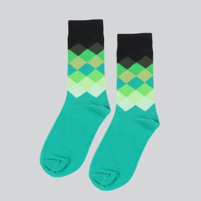 China High Quality Crazy Sporty Women Grid Classic Design Cotton Socks for sale