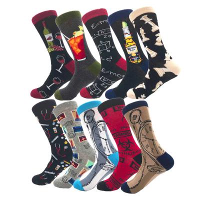 China Low MOQ Anti-failure Mens Womens Crew Black Happy Crew Holiday Novelty Funny Socks for sale