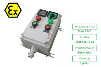 China ATEX Safety Ex-proof control station Flameproof Electrical Control Boxes 220/380Vac G1/2