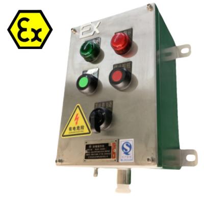 China ATEX Stainless Steel Control Stations IP66 Exd Flameproof Control Panels with Explosion Proof Cable Port 10A for sale