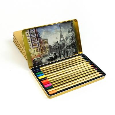 China Drawing 2022 NEW Wholesale Colored Pencils Set 12 Colors Stationary Wood Colour Pencil Set Kids Color Pencil for sale