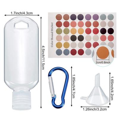 China Household Products Empty Hand Sanitizer Bottles Portable Travel Plastic Bottles Fine Mist Spray Bottle With Key Chain Stretch Lanyard for sale