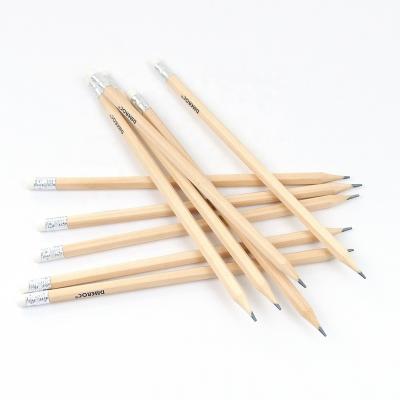 China office & 2022 School Promotional Cheap Custom Logo Bulk Pencil 5.7 Inch Mini Soft Natural Wood Golf Hex Pencil Cheap for sale