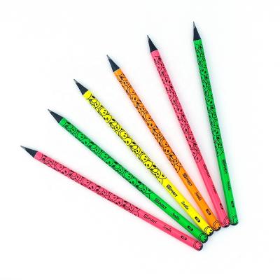 China office & China 2022 FSC School Pencil Customized Logo New Design Neon 7