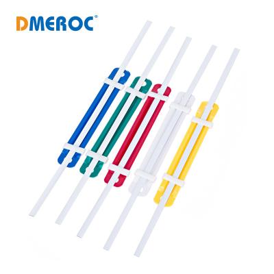 China Office School Metal Binding Clip Color A4 Drawing Documents Punched Double Hole Iron Binding Buckle 50 Sets for sale