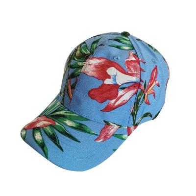 China Custom Flower JOINT Cotton 6 Panel Lady Baseball Cap for sale