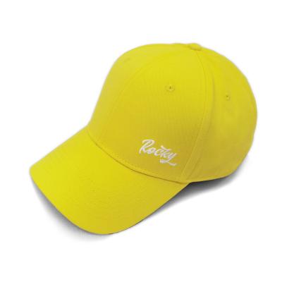 China Customized JOINT Embroidery Yellow Baseball Cap for sale