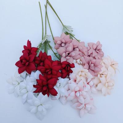 China Silk Flower Wedding Artificial Silk 6 Heads Decoration For Interior Decoration Of Hotel Mall Flower Craft for sale