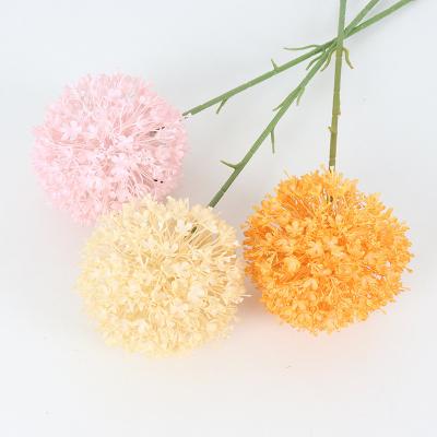 China Beautiful Artificial Flower Stem Artificial Flowers Colorful Single Balls White Onion Plants Plastic Dandelion Balls Wedding Artificial Dandelion Balls for sale