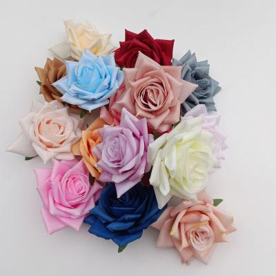 China Beautiful Colorful Manufactured Wholesale Corner Rose Head With A Diameter Of 9cm Curved Edge Rose Head For Flower Wall for sale