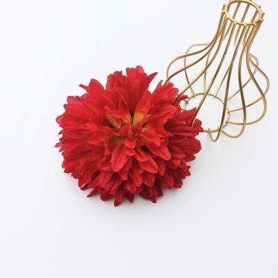 China Large Simulated Silk Chrysanthemum Head with Diameter 18cm, Dahlia Thousand Layer Chrysanthemum Simulated Flower Head Decoration for sale