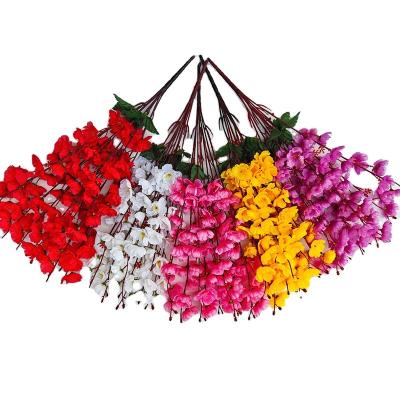 China China Silk Design Wholesale Artificial Flowers For Wedding Decoration Luxury Artificial Flower For Wedding Peach Blossom for sale