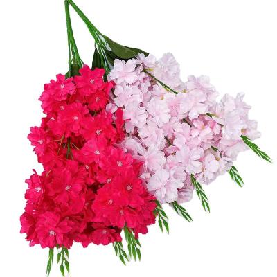 China Good Quality Silk Direct Wholesale Flower Touch Artificial Flower Decor Real Wedding Sakura Twig for sale