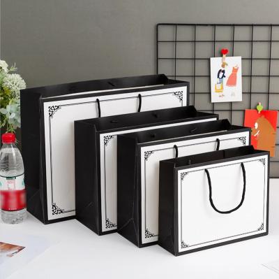 China Brand Handmade White Paper Bags Paper Tote Bag With Logo for sale