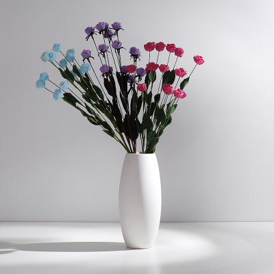 China Modern simple hydroponic dry flower arrangement in porcelain vase table top modern decorative ceramic vase flowers at dining table for sale