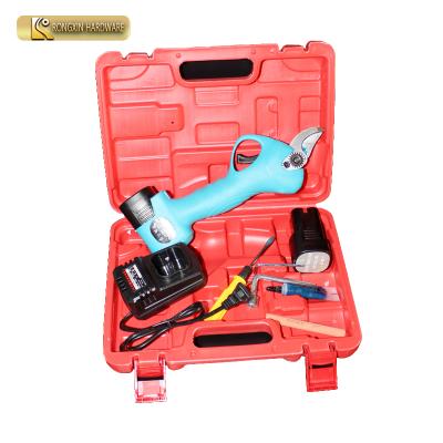 China Anti-slip handle 25MM battery operated electric shears cutting 16.8V electric pruner in stock for sale