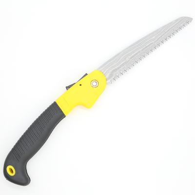 China High quality durable wood cutting portable small camping saw floding hand saw with durable plastic green handle for sale