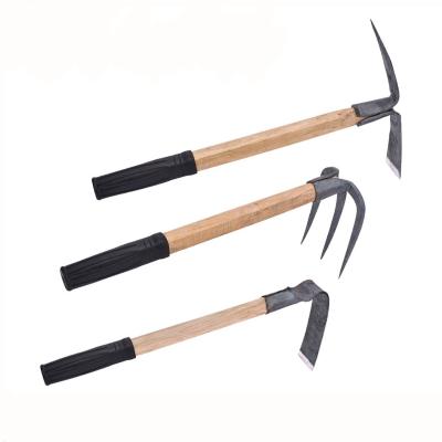 China AGRICULTURE GARDEN DIGGING Professional Hoe with Handle Garden Tools Wood Durable Agriculture Farm Hand Tools Hoe for sale