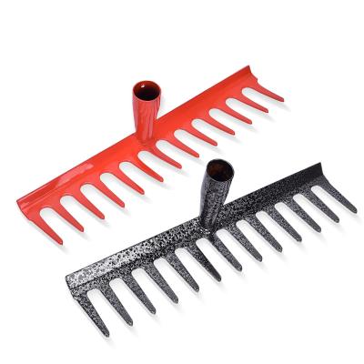 China High Quality Cultivating Rake Agriculture Garden Farm Tools Rake Garden Cleaning Lawn Head Leaf Cultivating Rake Head for sale