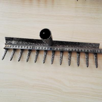 China Rake Agriculture Garden Farm Tools Garden Lawn Cleaning Leaf Agriculture Cultivating Rake Head 12 13 14teeth for sale