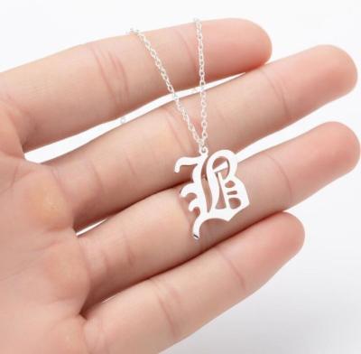 China Old English Initial Necklace Nickel Free Stainless Steel for sale