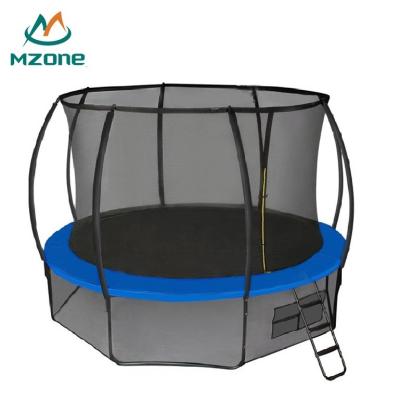 China Galvanized Steel+spring+pp Mzone Big Bounce Round 10ft Professional Trampoline With Enclosure Net for sale