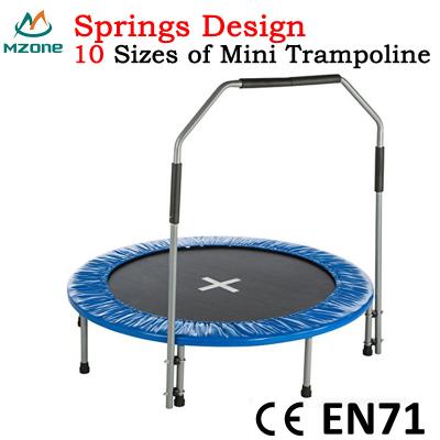 China 100 Kg For Mzone Mini Trampoline 32 36 38 40 45 48 50 54 Folding Cheap Mini Trampoline With Handle 60 Inch Exercise Portable Adult Indoor Fitness for sale