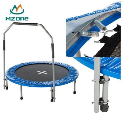 China With or without handle Mzone cheap foldable adult fitness mini trampoline with handle 32 38 40 45 48 50 54 60 inch for sale