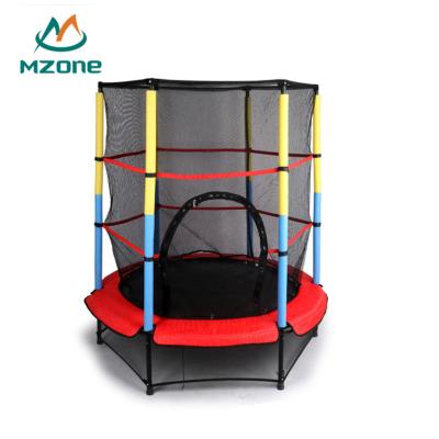 China Mzone Galvanized Steel Indoor Kids Mini Trampoline With Enclosure for sale