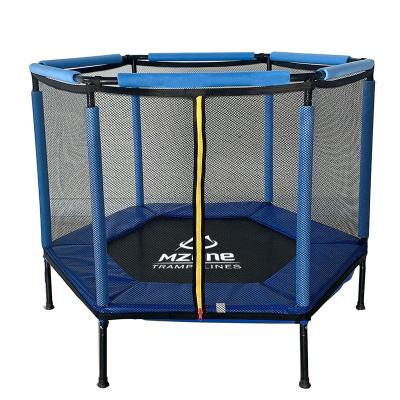 China With Safety Toddler Net 140cm Hexagonal Trampoline Trampoline With Safety Fencing Net for sale