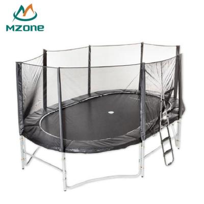 China Mzone 7x10ft Large Oval Professional Kids Trampoline With Enclosure Net 7x10ft for sale