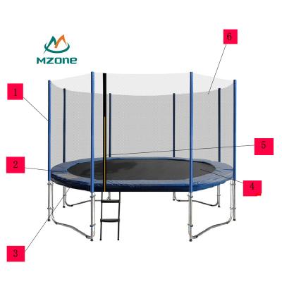 China Mzone 8x12ft Oval Trampoline With Safety Net 8'X12ft for sale