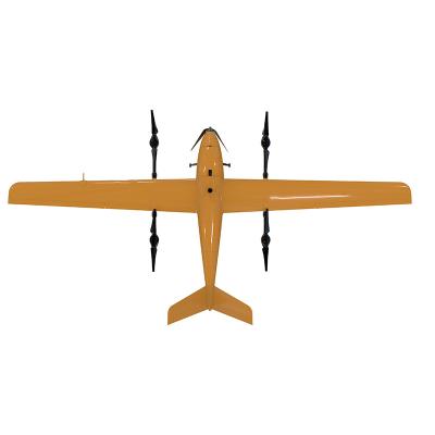 China Carbon fiber + aviation aluminum fixed wing long range drone portable UAV with autopilot for plotting safety rescue survey for sale