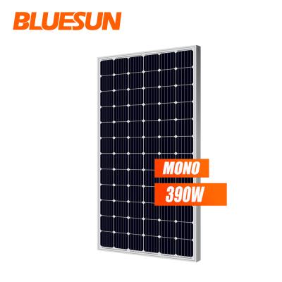 China Solar Panel System For Home Use Solar Panel 390w 400w Solar Panel 390 Bluesun Panel For Solar System for sale