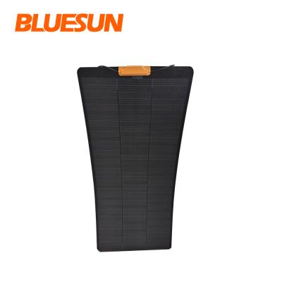 China 100w shingledsolar mono panel 110w semi flexible solar panels for roof and rv 166mmx166mm for sale