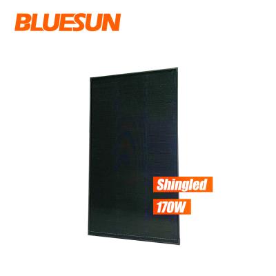 China Bluesun All Frame Mono Black Solar Panel 70W 100w 170W Offset Solar Panel 70W 100w 170W PV Solar Panel 166mmx166mm for sale