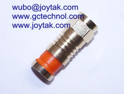 China El tipo oro del conector F de la compresión plateó RG58 el cable coaxial/F.C.014 en venta