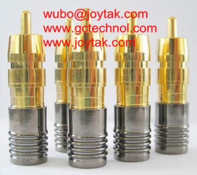 China Tipo CCTV de la compresión del conector coaxial de RCA del cable coaxial de RG6 RG59 audio/video/RCA.C.08G en venta