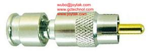 China Tipo mini CCTV/RCA.C.04 de la compresión del conector coaxial de RCA del cable coaxial de 75ohm en venta