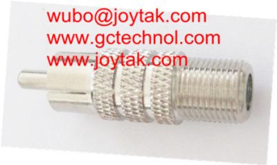 China Varón coaxial de RCA del adaptador del adaptador coaxial al tornillo femenino de F en la antena/RCAM.FF.03 del CCTV en venta