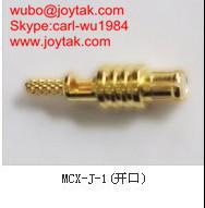 China El oro de alta calidad plateó la ventana abierta coaxial del conector 50ohm MCX-J-1 de la encrespadura del streight MCX en venta