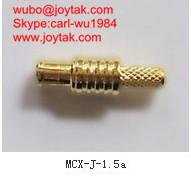 China El oro de alta calidad plateó el conector coaxial 50ohm MCX-J-1.5A de la encrespadura del streight del varón MCX en venta