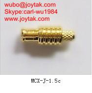 China El oro de alta calidad plateó el conector coaxial 50ohm MCX-J-1.5C de la encrespadura del streight del enchufe MCX en venta