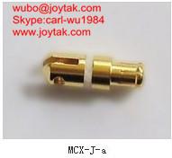 China El oro de alta calidad plateó el conector coaxial de la encrespadura del streight del enchufe MCX para la antena MCX-J-A en venta